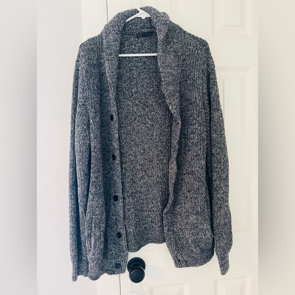 Royal knights Gray Button-Up Men's Sweater cardigan